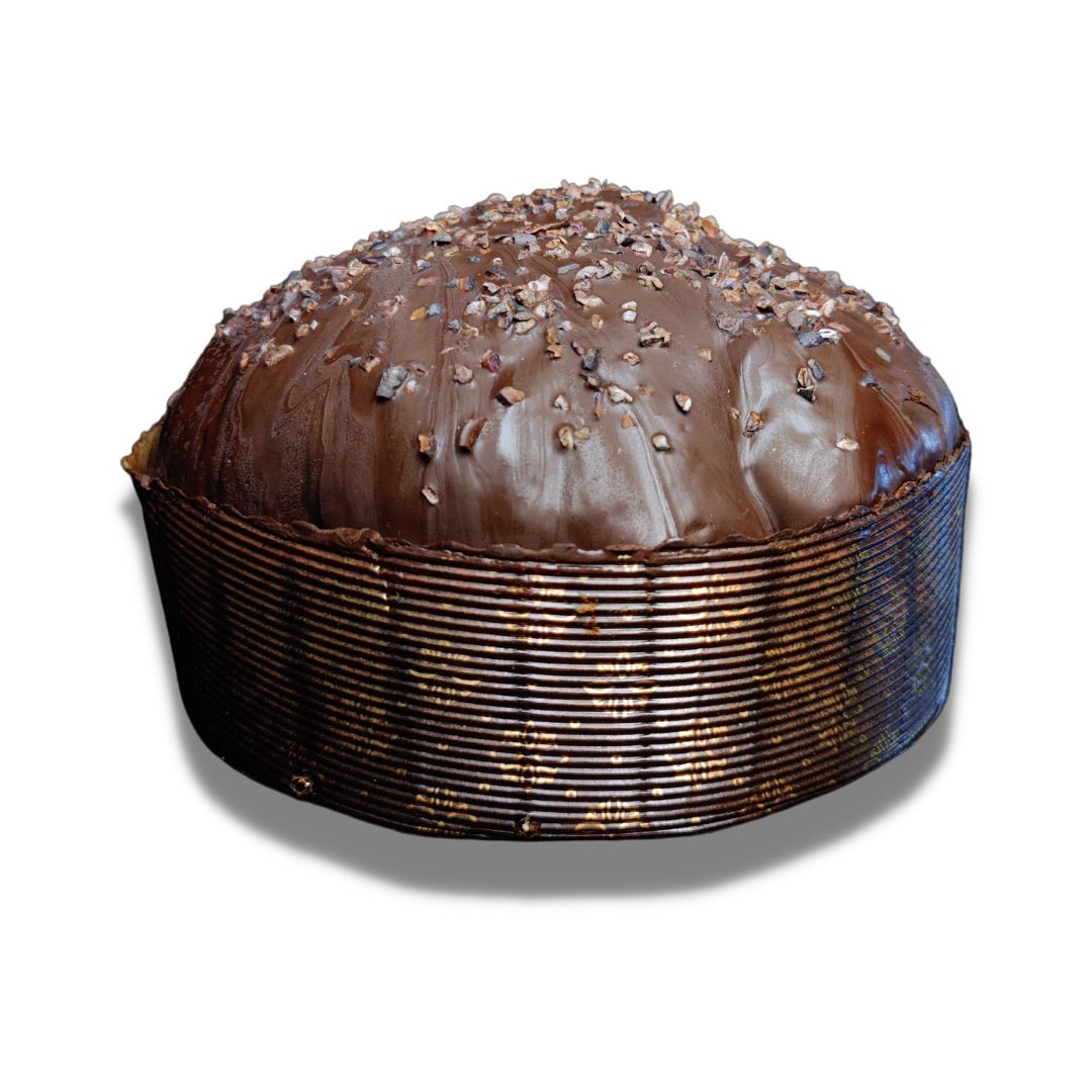 Panettone con Scotch Whisky, Tabacco, Gru di Cacao e Cioccolato Fondente 